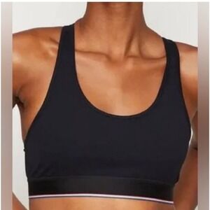 Four Laps FourLaps Circuit Sports Bra size M Black Mesh Back Athletic NWT